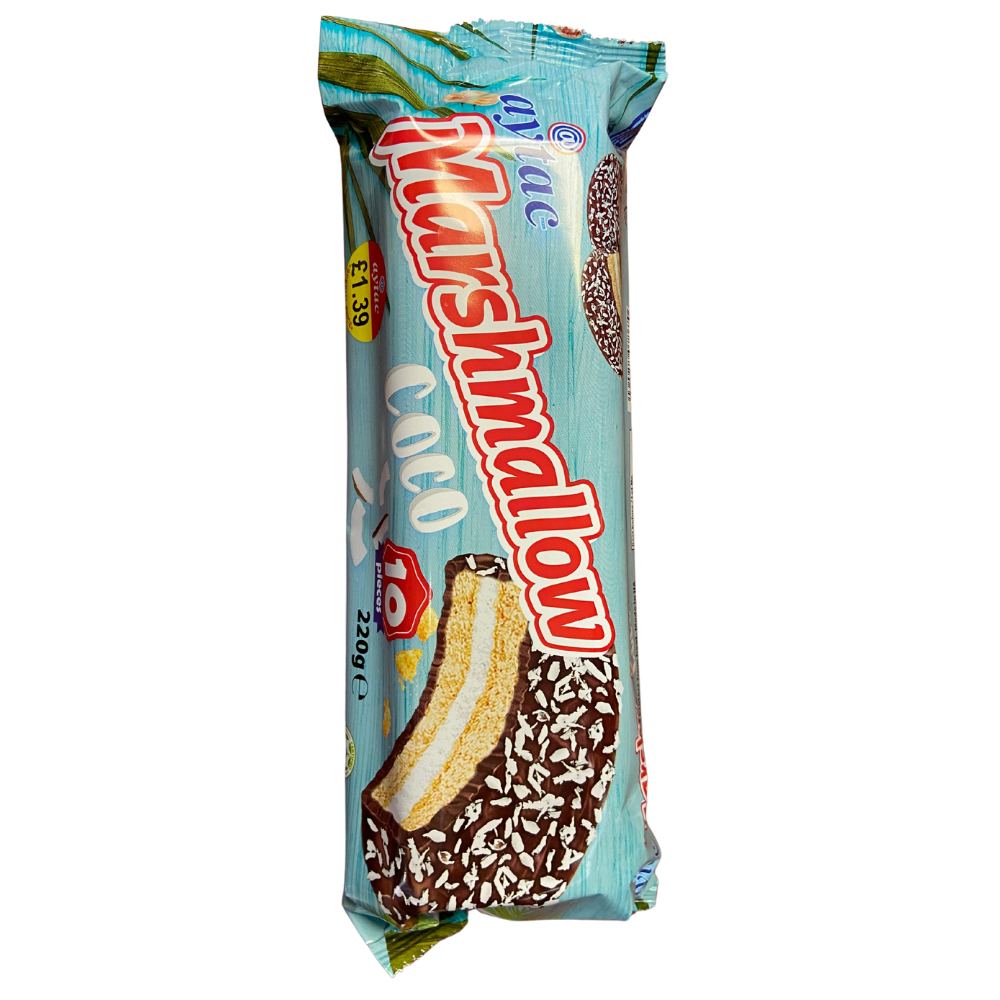 Aytac Marshmallow Sandwich Coconut (220GX12) - Aytac Foods Wholesale