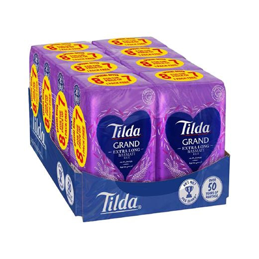 Tilda Grand White 8 For 7 -1Kg (8x1KG) - Aytac Foods Wholesale