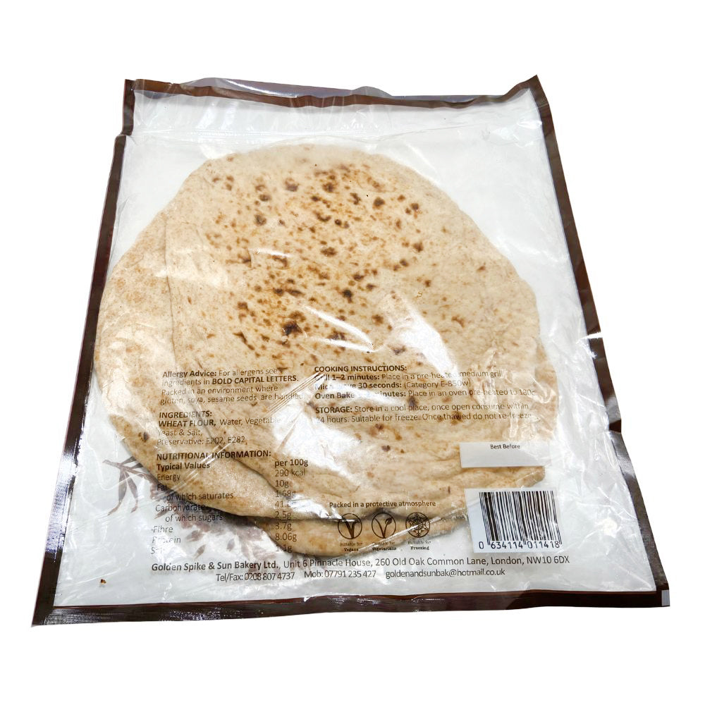 GSSB Fresh Brown Wholemeal Naan Bread 3pcs