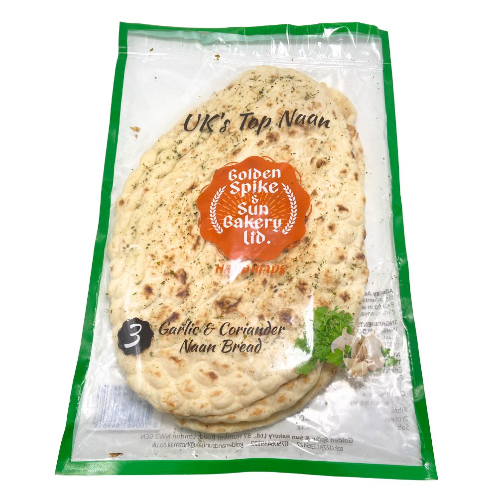 GSSB Fresh Garlic Coriander Naan Bread 3pcs
