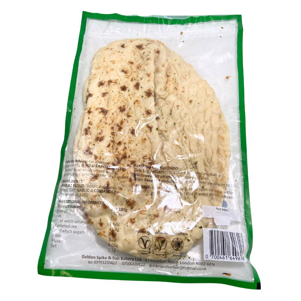 GSSB Fresh Garlic Coriander Naan Bread 3pcs