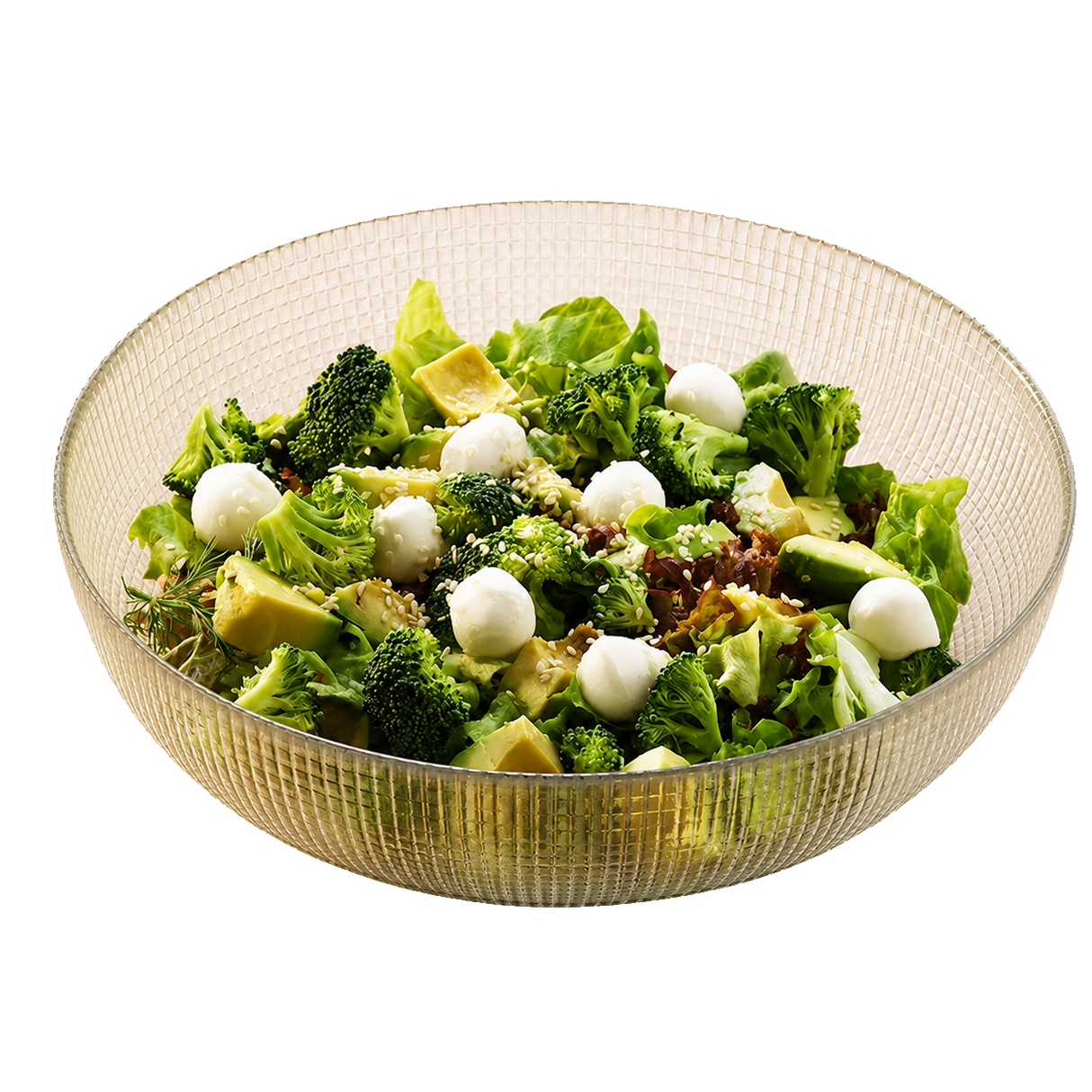 Fecra Marcela Glass Round Salad/Fruit Bowl 24Cm Clear