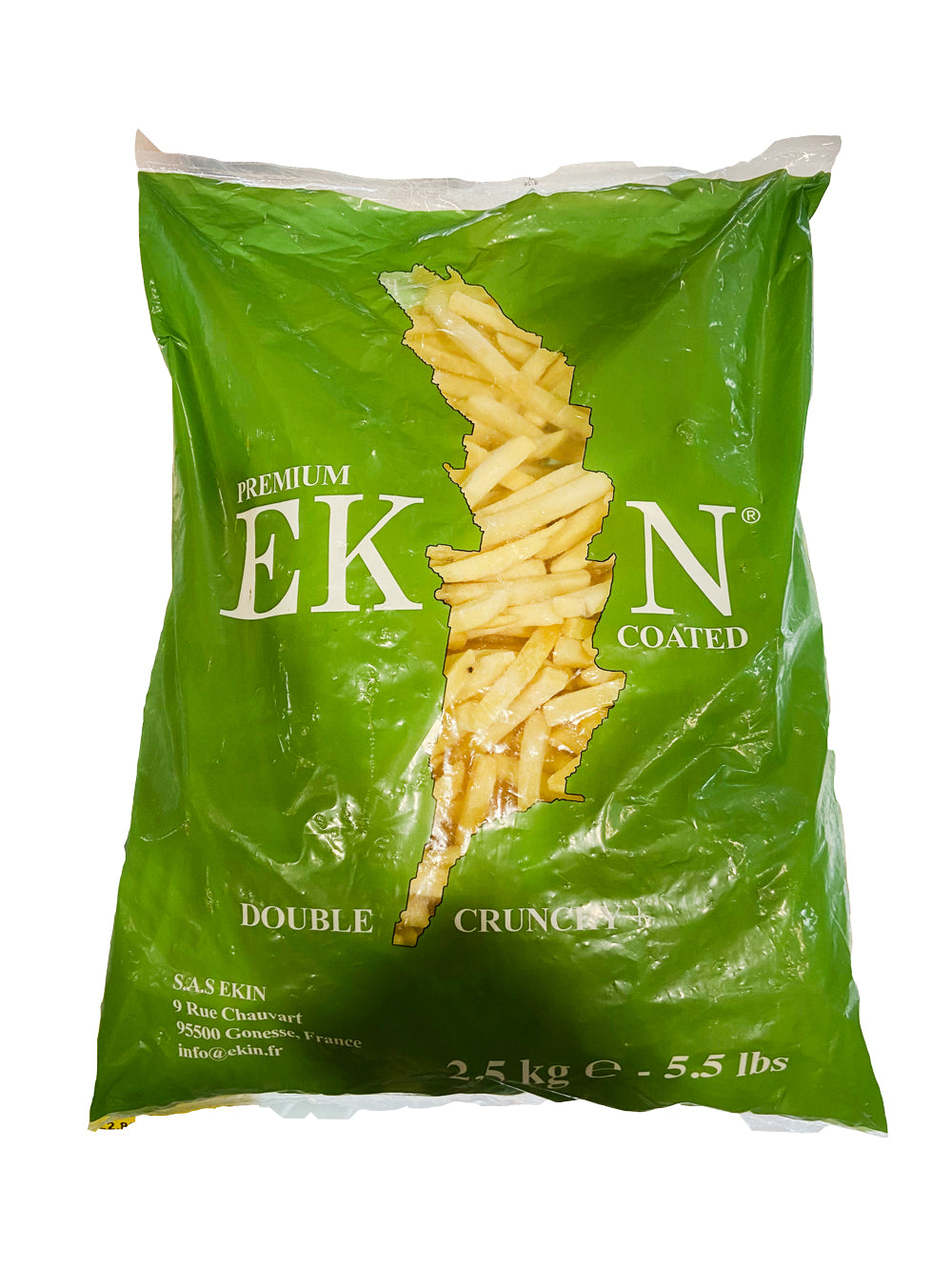 Ekin Super Crunchy Coated Fries 9mm Cut 2.5kg (Green Bag, Pack of 4)