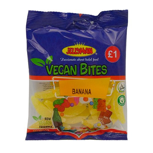Jellyman Vegan Fizzy Banana (120GR) x 12 - Aytac Foods Wholesale