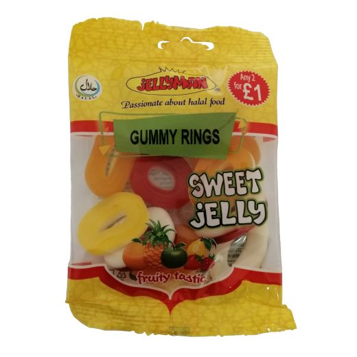 Jellyman Jellyman Gummy Rings (24x80GR) - Aytac Foods Wholesale