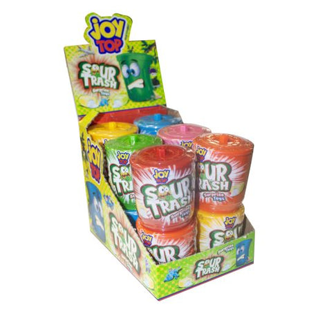 Jellyman Bonart Joytop Sour Trash Center Filled Chewy Candy With Surprise Toy (6x8GRX12) - Aytac Foods Wholesale