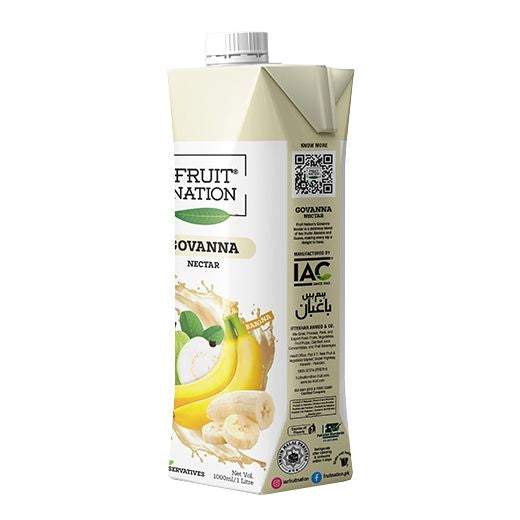 Fruit Nation Go-Vanna Nectar (Guava Banana) (12x1LT) - Aytac Foods Wholesale
