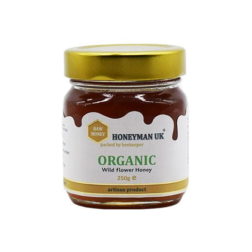 Honeyman Organic Wild Flower Honey 250Gx6 - Aytac Foods Wholesale