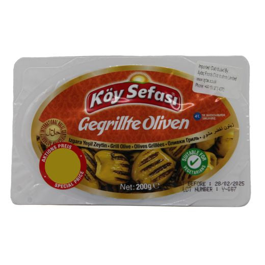 Koy Sefasi Green Olives Grilled (12x200GR) - Aytac Foods Wholesale