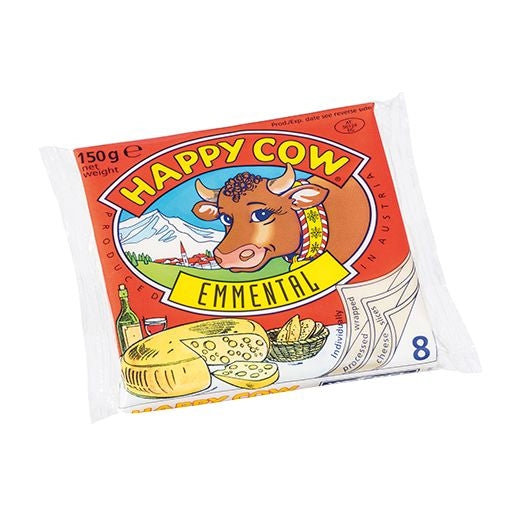 Happy Cow Cheese Emmental Slices (30*150g) - Aytac Foods Wholesale