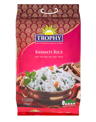 Trophy Basmati Rice (1x10) - Aytac Foods Wholesale