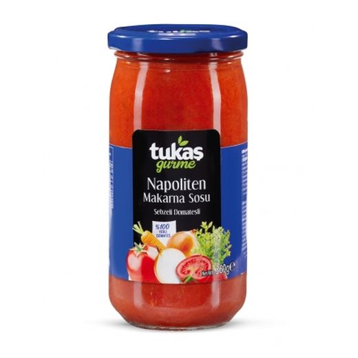 Tukas Napoliten Pasta Sauce (12x360G) - Aytac Foods Wholesale