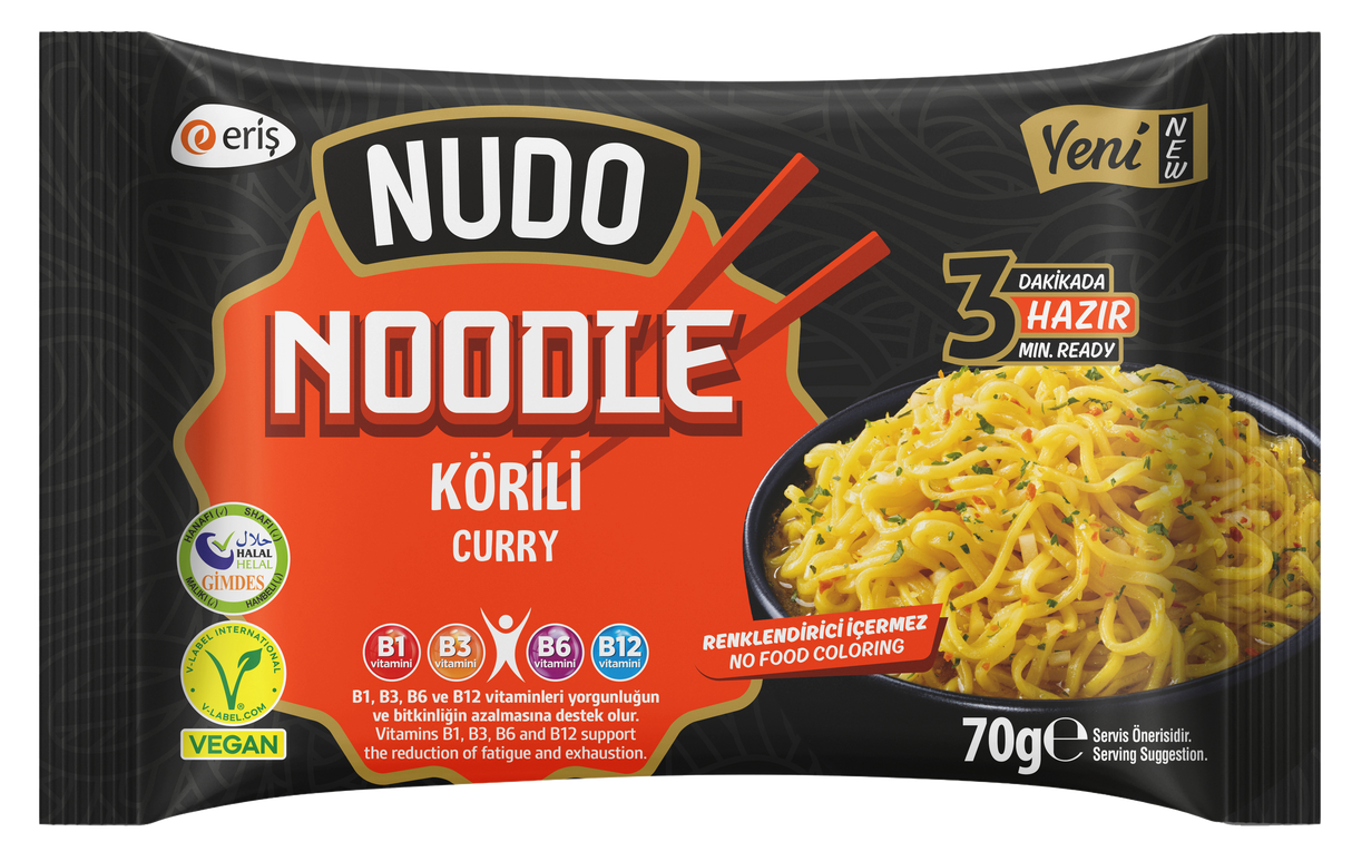 Nudo Noodle with Curry Seasoning8*(5*70gr) - Aytac Foods Wholesale