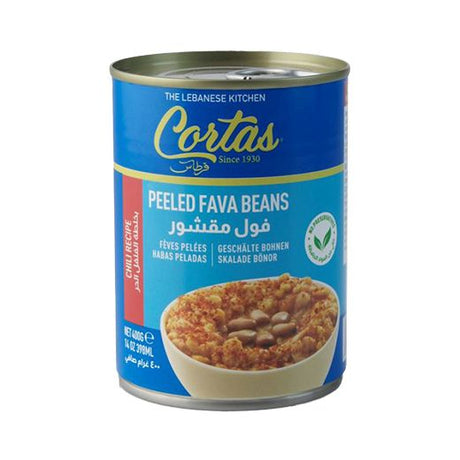 Cortas Peeled Fava Beans W-Chilli-12X400G Tin Eo (8901) (12x400GR) - Aytac Foods Wholesale
