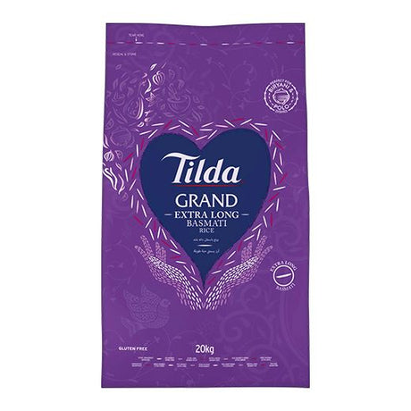 Tilda Grand Extra Long Basmati Rice (1x20KG) - Aytac Foods Wholesale