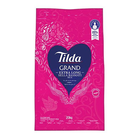 Tilda Grand Extra Long Basmati Sella Rice (1x20KG) - Aytac Foods Wholesale