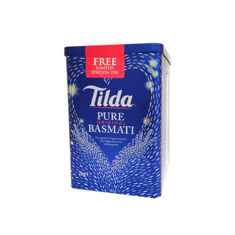 Tilda Pure Basmati Rice  [Tin Promo] (2KG) x 4 - Aytac Foods Wholesale