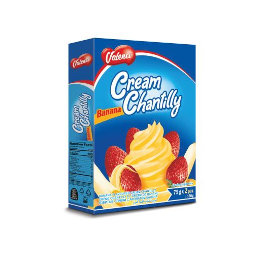 Valenci Banana Cream Chantilly (12x150GR) - Aytac Foods Wholesale