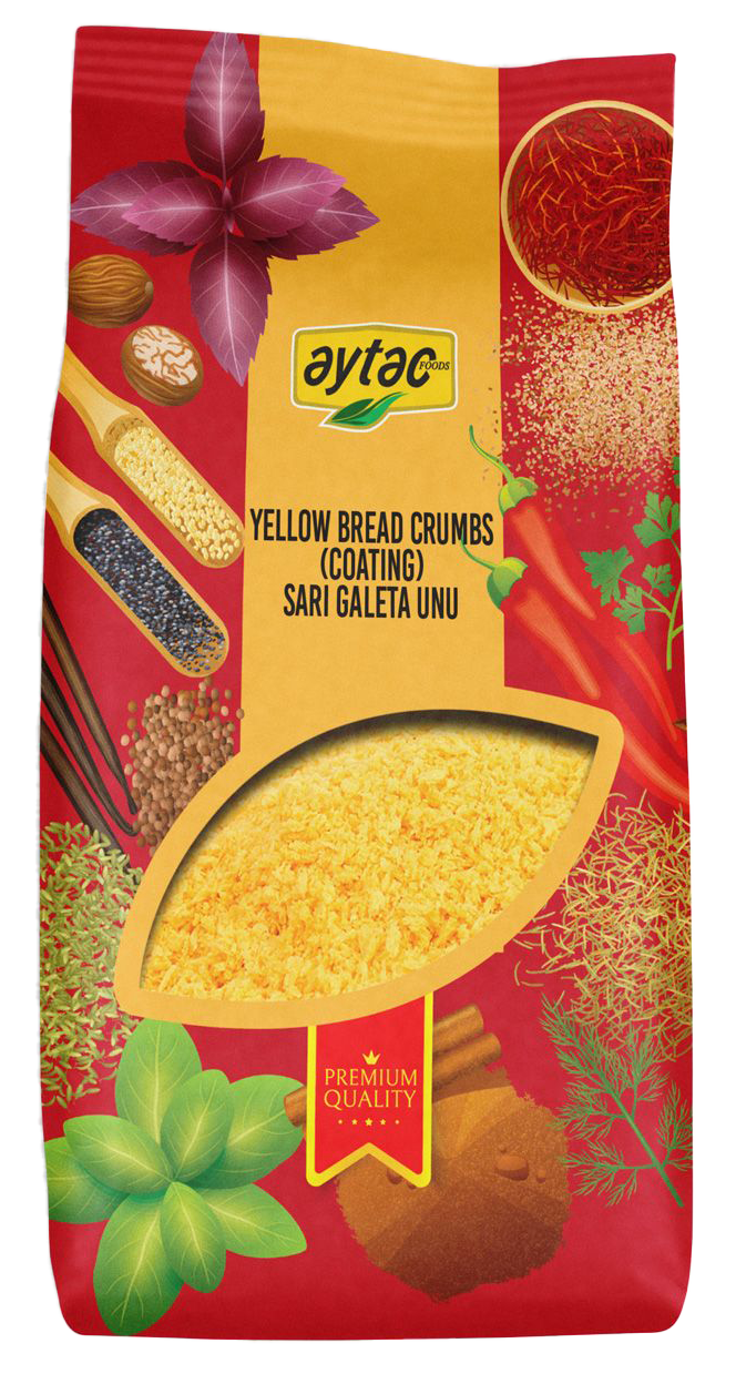 AYTAC SPICE BREADCRUMBS YELLOW 8*600GR - Aytac Foods Wholesale