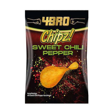 4Bro Chipz! Sweet Chili Pepper 125Gr (125GR) x 10 - Aytac Foods Wholesale
