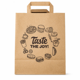 Flat Handle Brown Paper Bags 250x135x300mm 250pcs