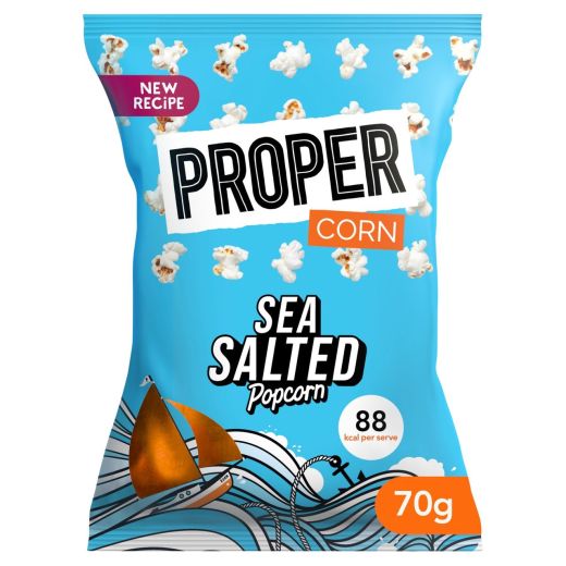 Propercorn Lightly Sea Salted Popcorn (70GR) x 8 - Aytac Foods Wholesale