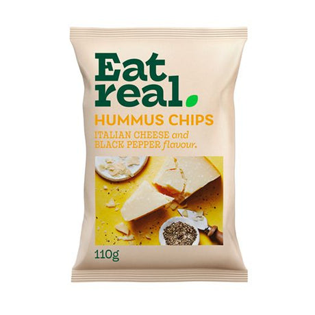 Eat Real Hummus Italian Cheese Black Pepper (110GR) x10 - Aytac Foods Wholesale