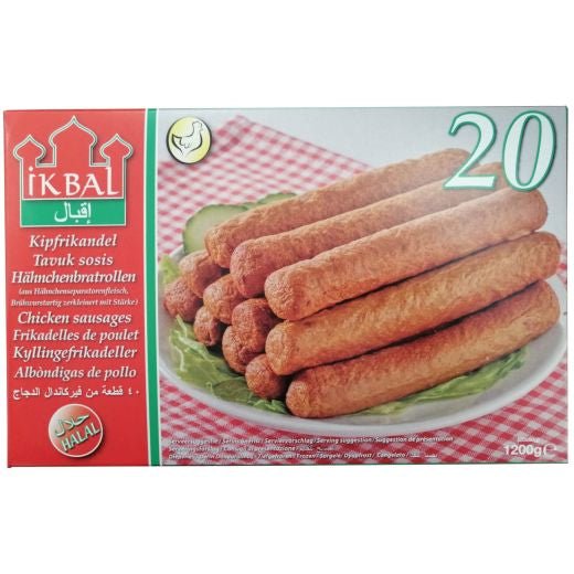 Ikbal 20 Chicken Sausages (8x20X60GR) - Aytac Foods Wholesale