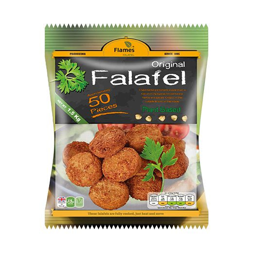 Flames Falafel Original 50Pcs(30Gr Each) (2x1.5KG) - Aytac Foods Wholesale