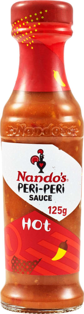 Nandos Hot Peri-Peri Sauce (6x125GR) - Aytac Foods Wholesale