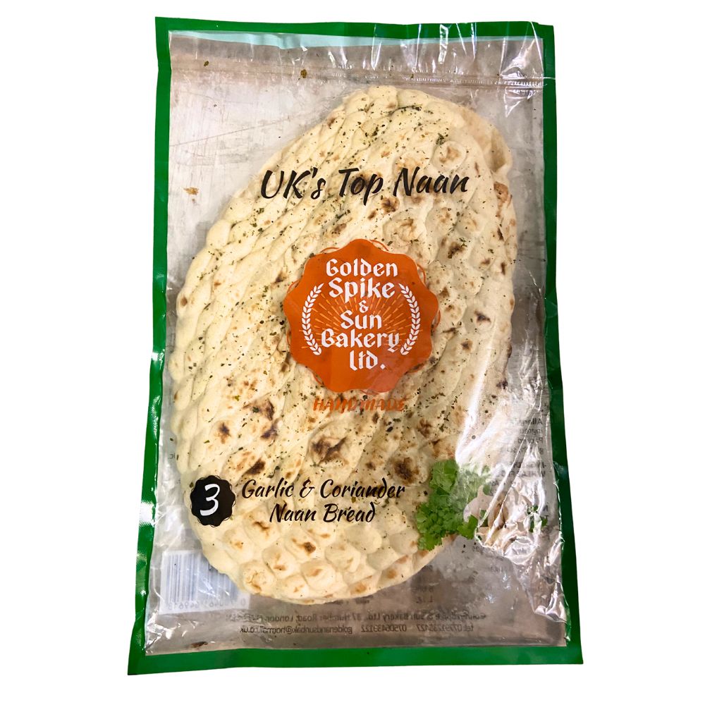 GSSB Fresh Garlic Coriander Naan Bread 3pcs