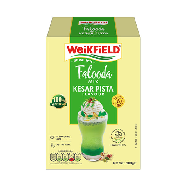 Weikfield Falooda Mix Kesar/Pista (6x200G) - Aytac Foods Wholesale