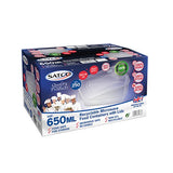 Satco Plastic Micro Container 650Ml With Lids (5x50PCS)