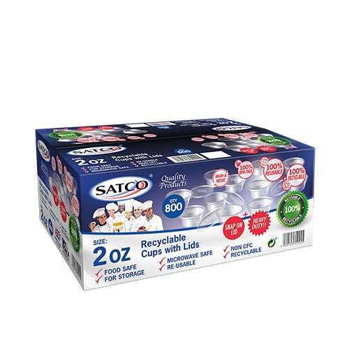 Satco Plastic Micro 2Oz Pots With Lids (1x800PCS)