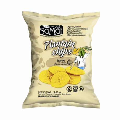 Samai Plantain Chips Garlic (6x75G) - Aytac Foods Wholesale