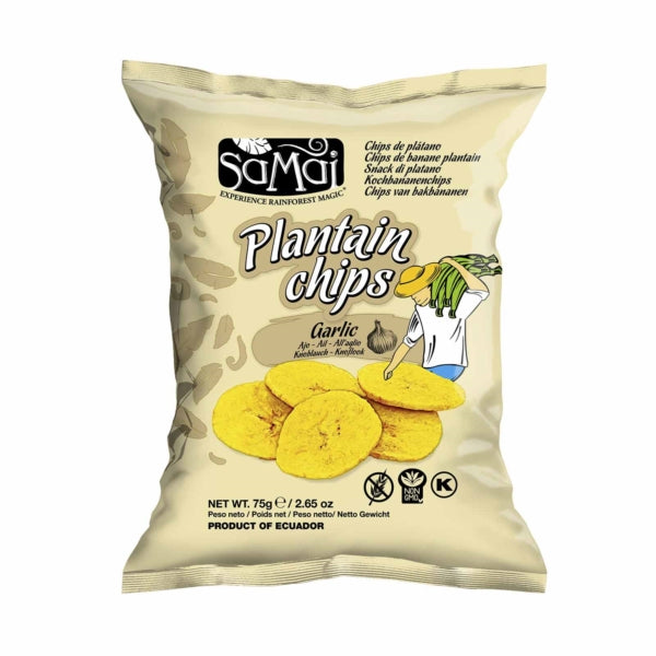 Samai Plantain Chips Garlic (6x75G) - Aytac Foods Wholesale
