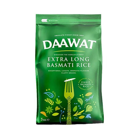 Daawat Extra Long Basmati Rice (%10 Free) (5KG) - Aytac Foods Wholesale