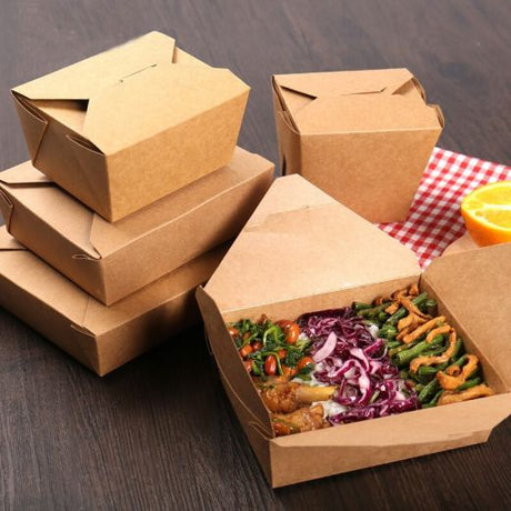Hrd No.4 Snack Box (214/196X161/140X90Mm-2800Ml/98Oz) Brown (4X40PCS) - Aytac Foods Wholesale