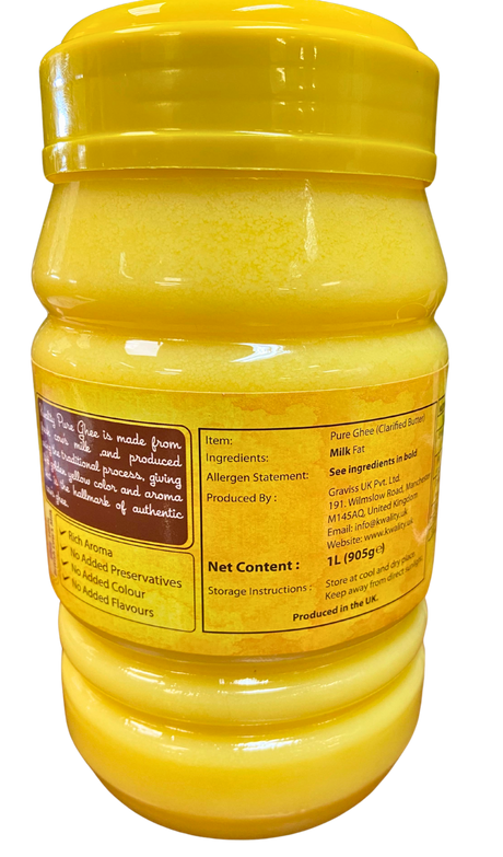 Kwality Pure Ghee 1LT X6 - Aytac Foods Wholesale