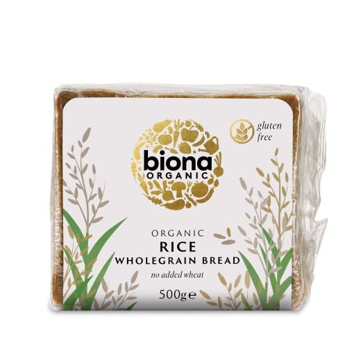 Biona Rice Organic Bread Gluten Free - 500Grx6 - Aytac Foods Wholesale