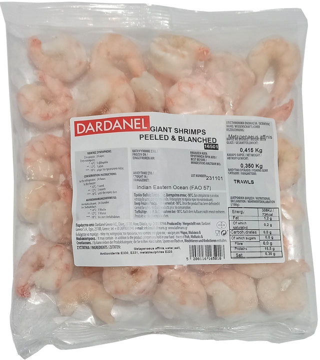 Dardanel Giant Shrimps Peeled & Blanched 415Gx24 - Aytac Foods Wholesale