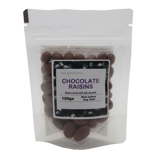 Eat Goodness Milk Chocolate Coated Raisins - 100GRx12 - Aytac Foods Wholesale