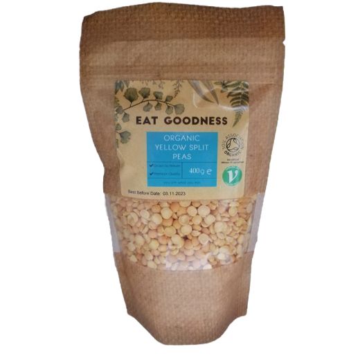 Eat Goodness Organic Yellow Peas Split - 400GRx6 - Aytac Foods Wholesale