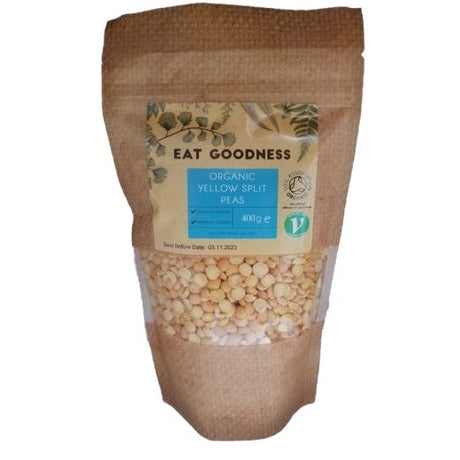 Eat Goodness Organic Yellow Peas Split - 400GRx6 - Aytac Foods Wholesale