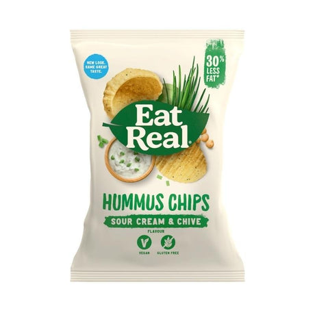 Eat Real Hummus Sour Cream&amp;Chive Chips 135Gx10 - Aytac Foods Wholesale