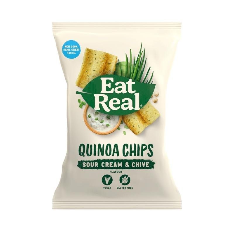 Eat Real Quinoa Sour Cream &amp; Chive Chips 80G