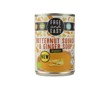 Free And Easy Organic Butternut Squash & Ginger Soup 400Gx6 - Aytac Foods Wholesale