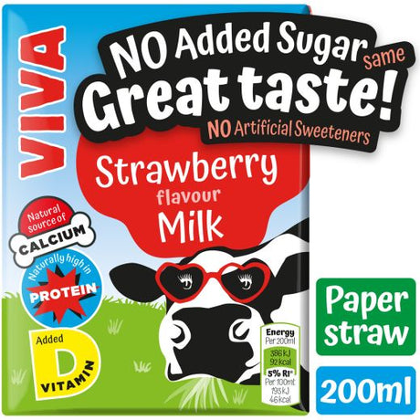 Lakeland Viva Flavoured Milk Strawberry 200MLx27 - Aytac Foods Wholesale
