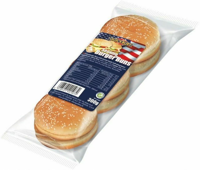 Quickbury Burger Buns Sesame 300G