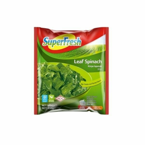 Superfresh Leaf Spinach Korfe Ispanak 450Gx16 - Aytac Foods Wholesale